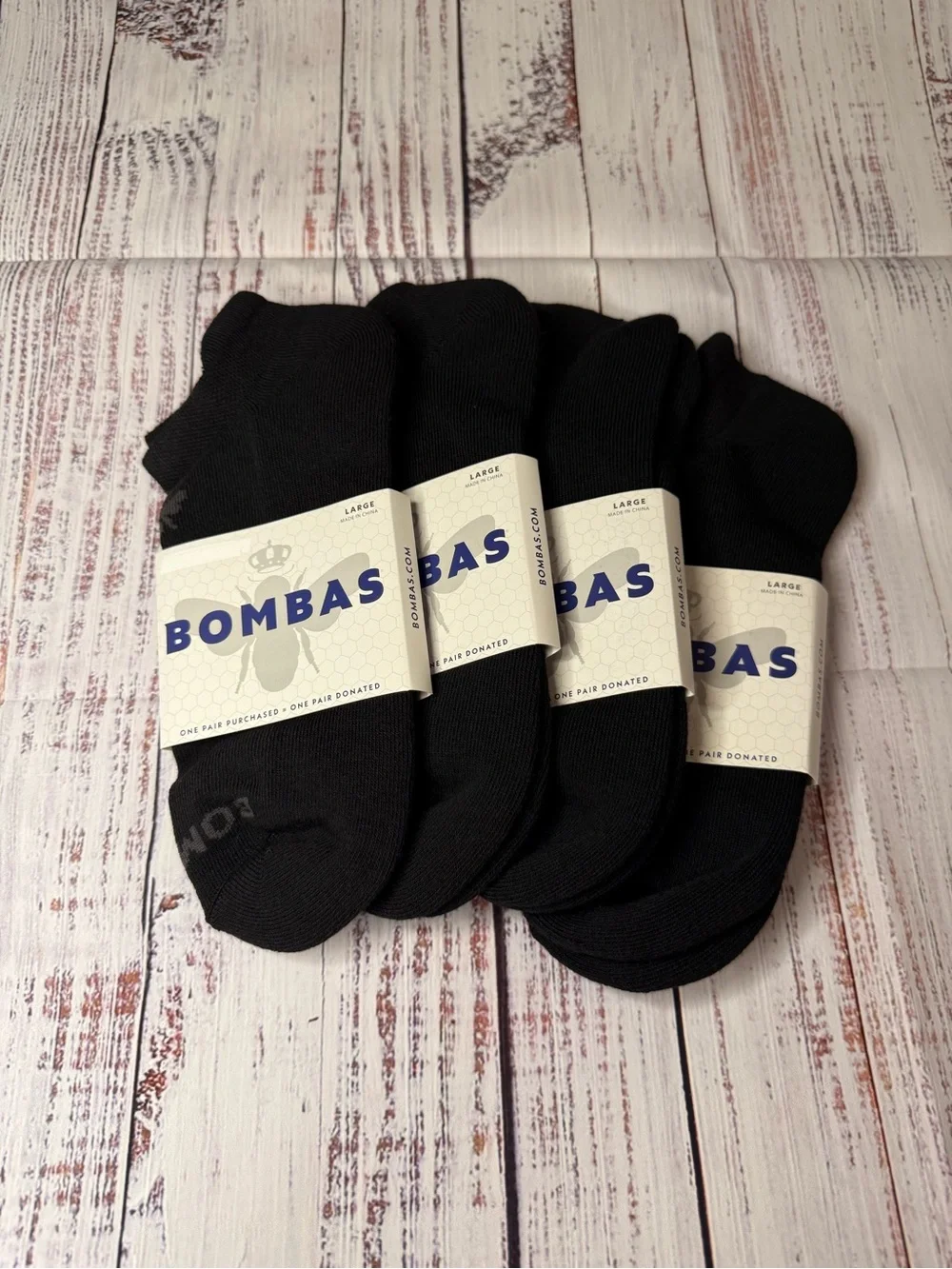 Bombas Black No-Show Men's Socks - 4 Pack
